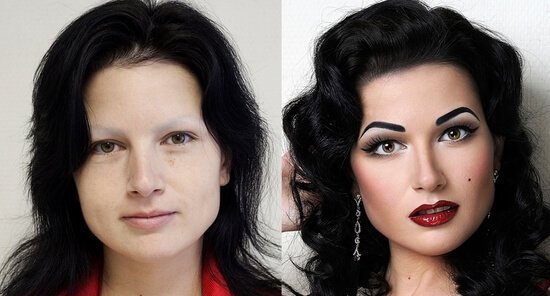 Что делает макияж до и после thumbnail