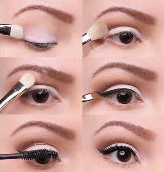 ежедневный макияж для карих глаз пошаговое фото