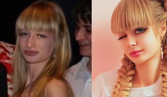 до и после макияжа фото девушек