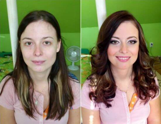 женщины без макияжа фото до и после