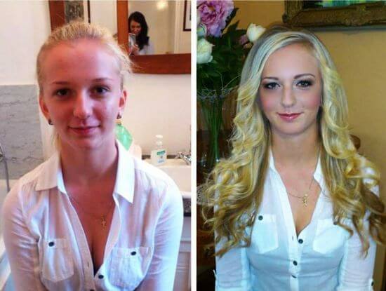 люди до и после макияжа фото