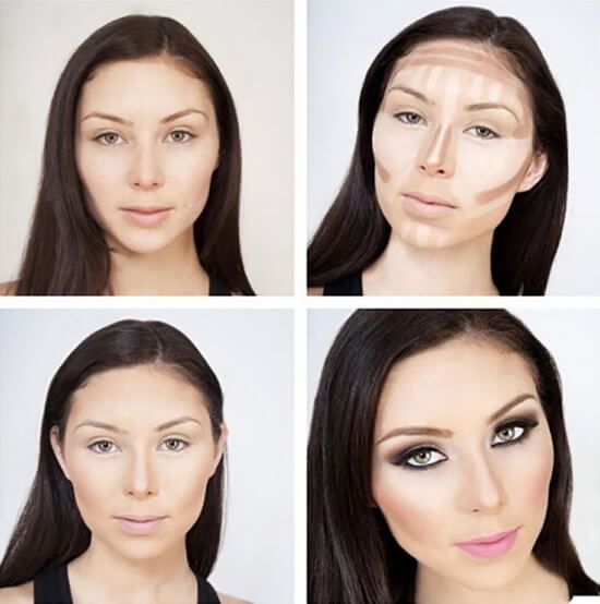 последовательность макияжа лица с фото