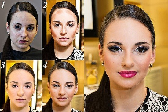 этапы нанесения макияжа на лицо фото пошагово
