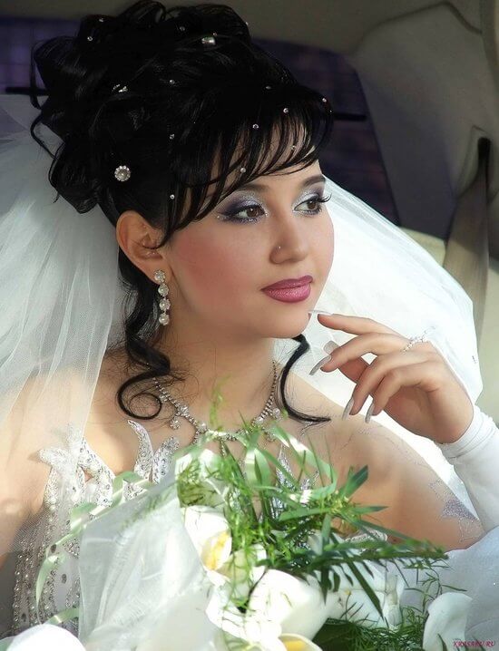 свадебный макияж для карих глаз брюнеток фото