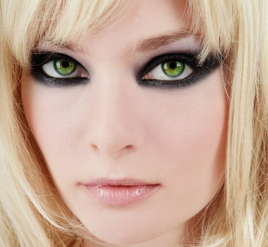 Вечерний макияж для зелёных глаз фото