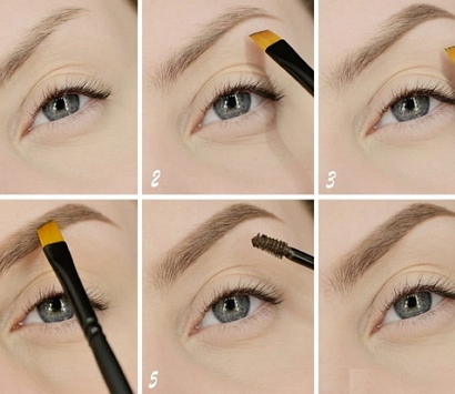 Как нарисовать брови тенями поэтапно фото макияж