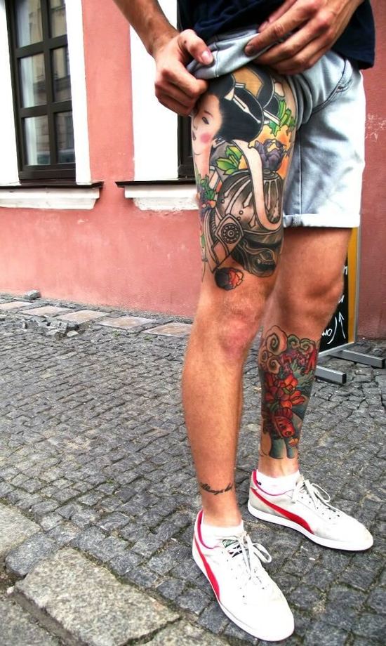Татуировка на ноге мужские фото