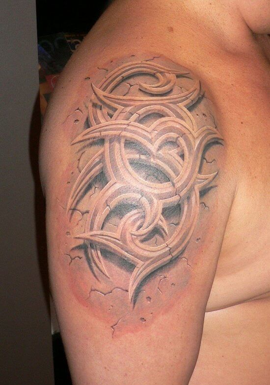 Кельтский узор тату на плече мужские фото на правом плече