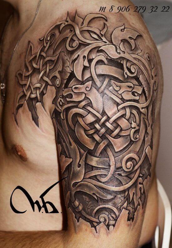 Тату Кельтские узоры — значение татуировок на плече