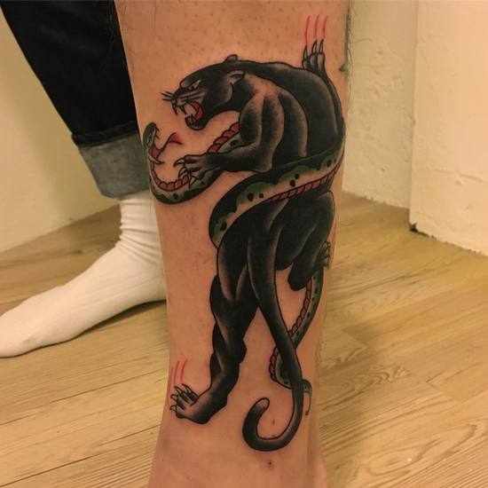 Пантеры временные татуировки чёрной красавицы