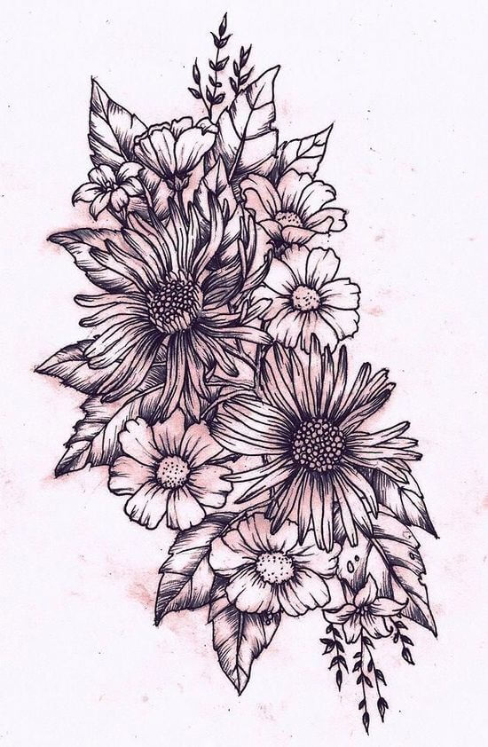 татуировки цветов на руке