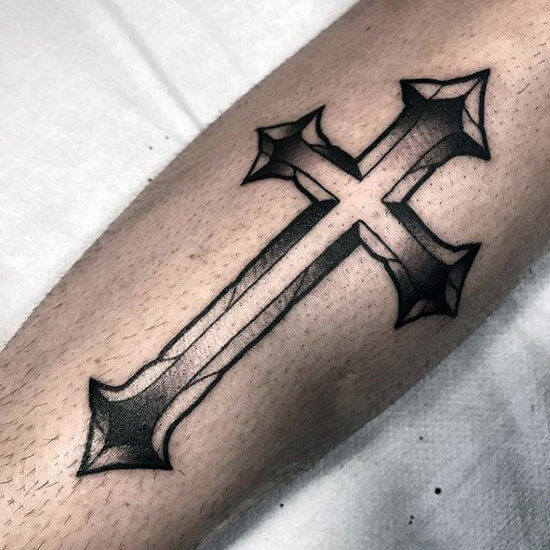 Татуировка крест на предплечье мужские