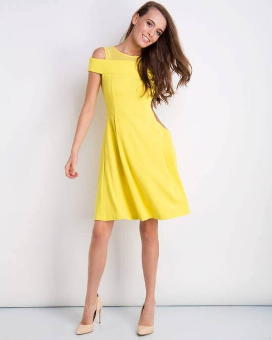 жёлтое платье фото