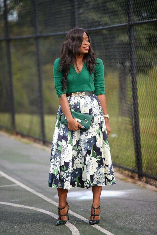 Зеленая юбка с чем носить летом