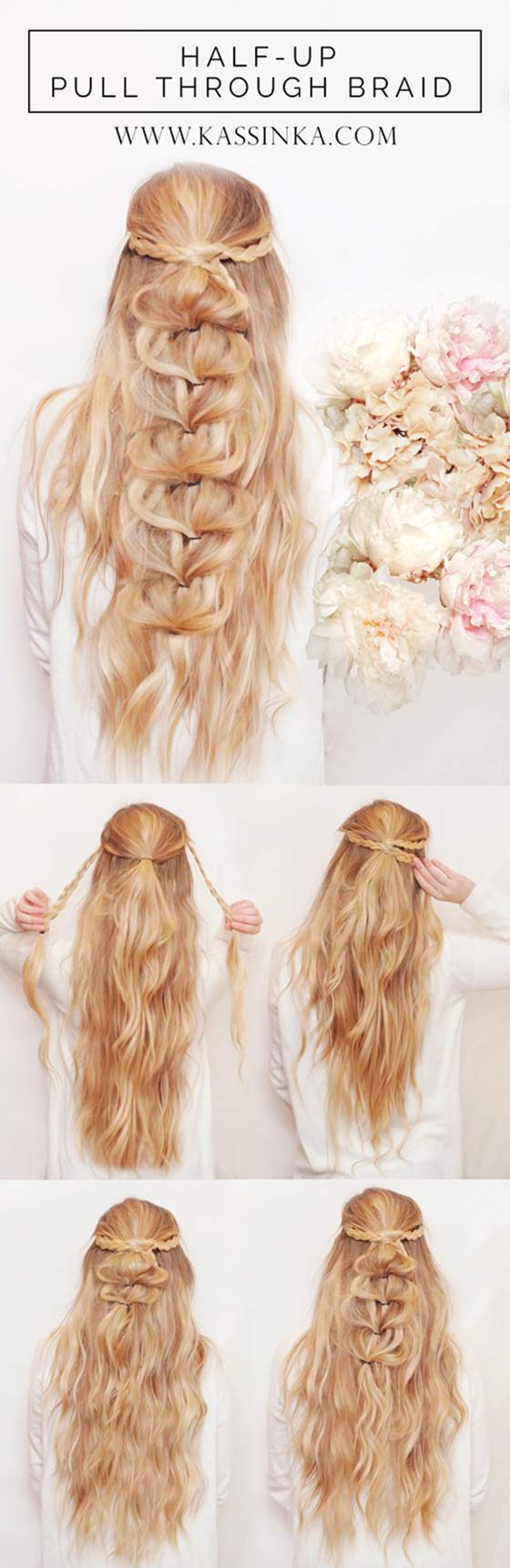 Прическа с косой на длинные волосы